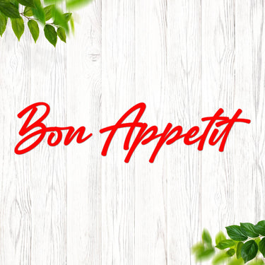 Bon Appetit Sign | Bon Appetit Metal Word | Farmhouse Decor | Kitchen Wall Decor | Housewarming Gift | Metal Word Wall Art | Kitchen Art